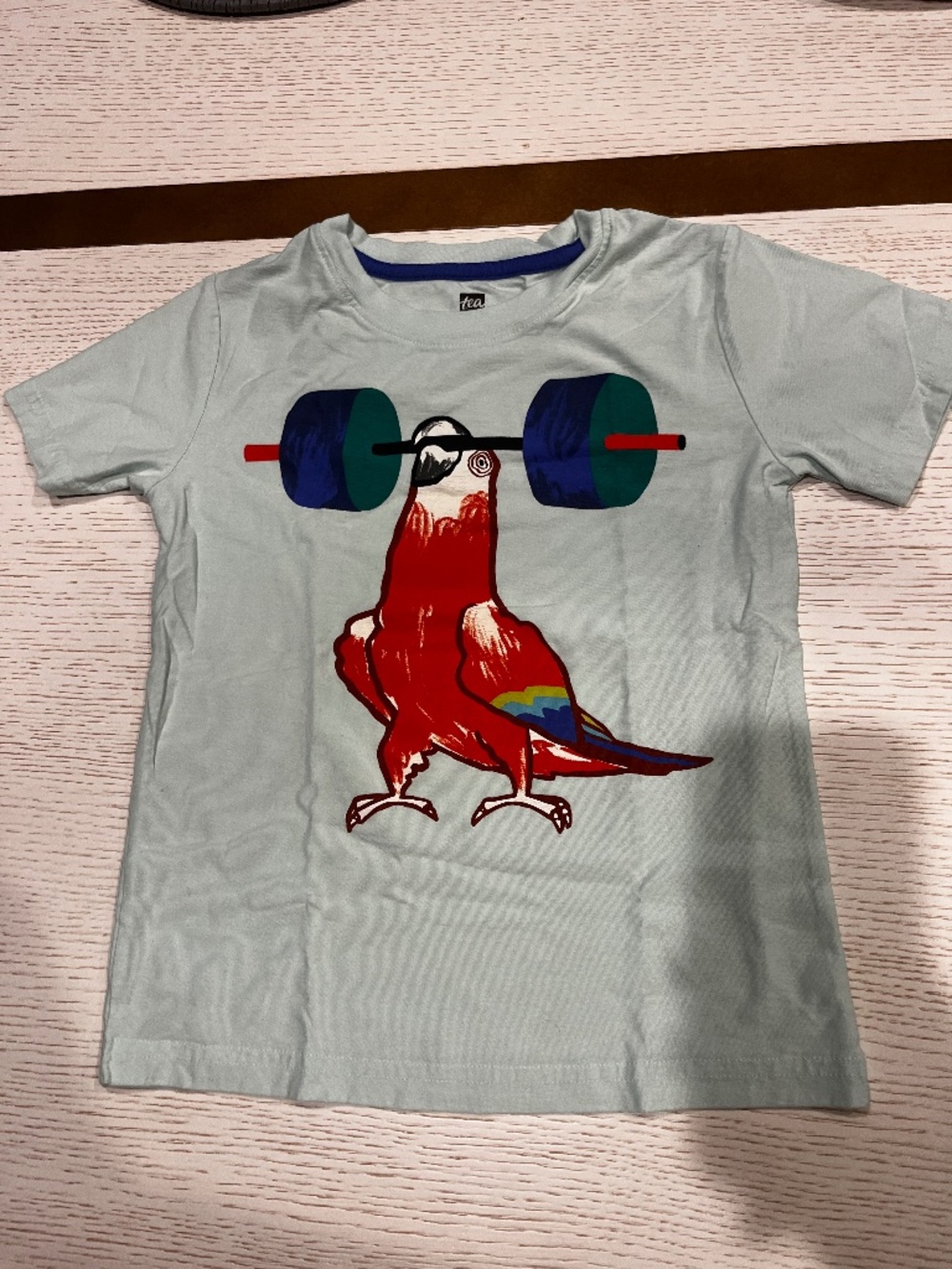 Tea Collection Parrot Weightlifting Shirt – Size 6